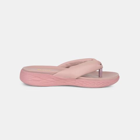 Bata pink open toe flat thongs for women